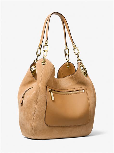 michael kors lena suede|lillie large suede shoulder bag.